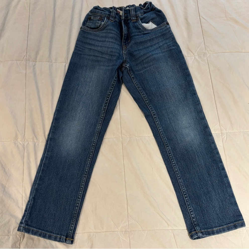 Kids Levi’s 511 Slim Blue Jeans Size 7 Regular Adjustable Waist